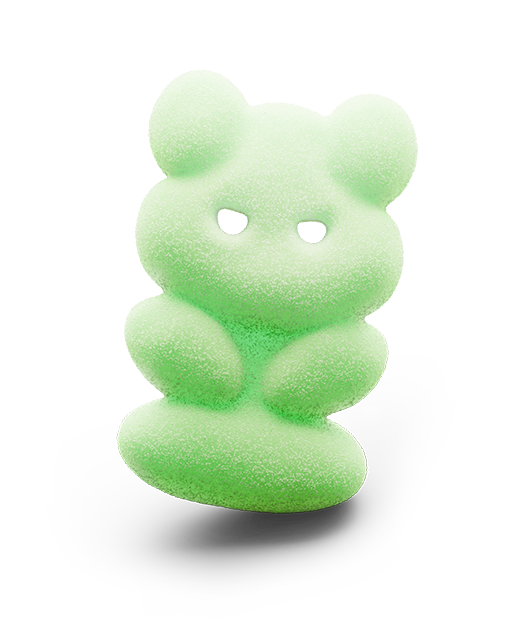 Vihreä nallekarkki, makee